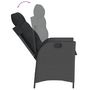 Voir la diapositive 4 : VIDAXL Ensemble a manger de jardin coussins 5pcs Noir Resine tressee