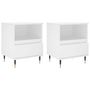 Voir la diapositive 2 : VIDAXL Tables de chevet 2 pcs blanc 40x35x50 cm bois d'ingenierie