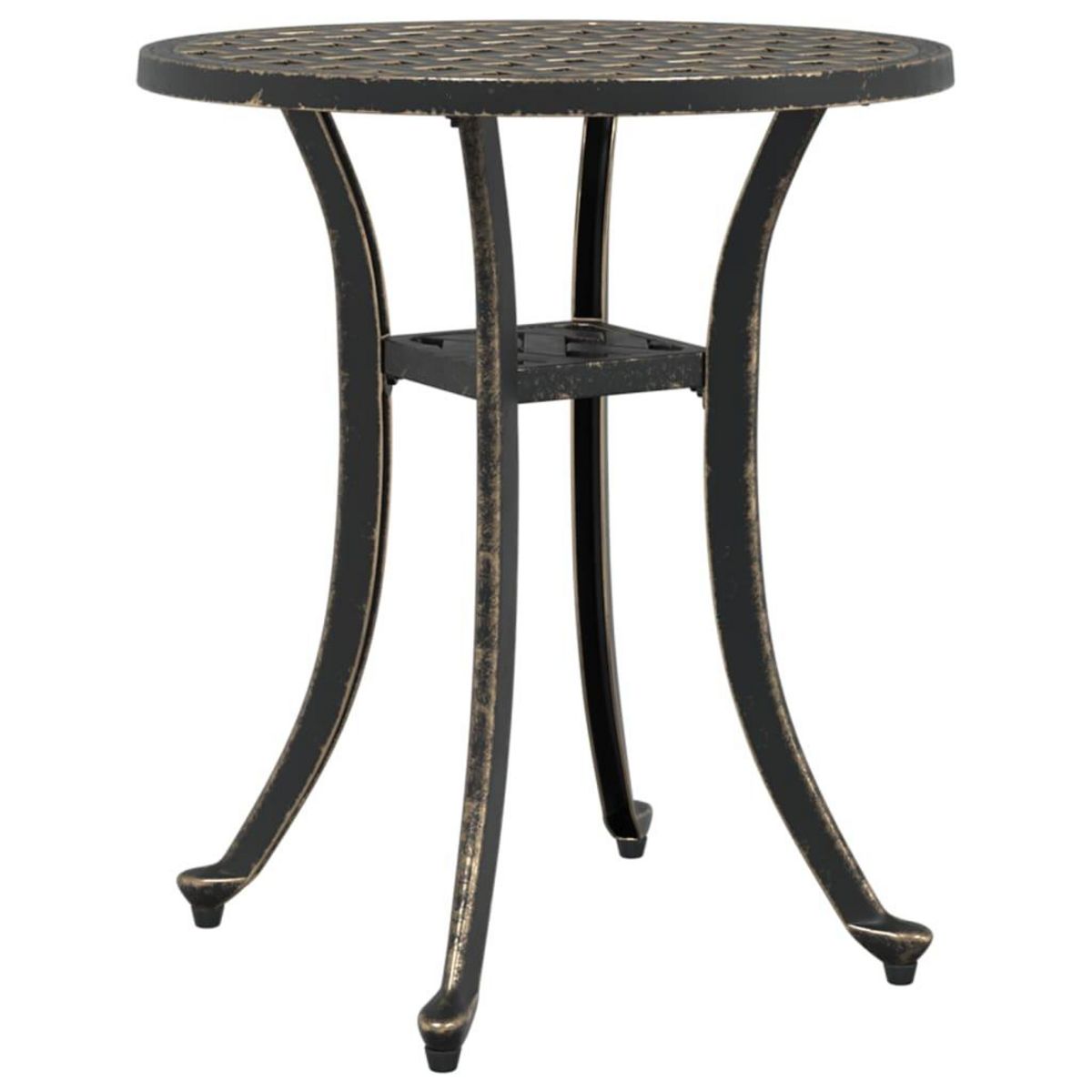 VIDAXL Table de jardin bronze Ø48x53 cm aluminium coule
