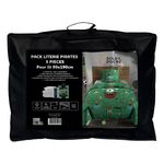 SOLEIL D'OCRE Ensemble couette et parure 5 Pièces PIRATES vert pour lit en 90x190 cm, par Soleil d'ocre