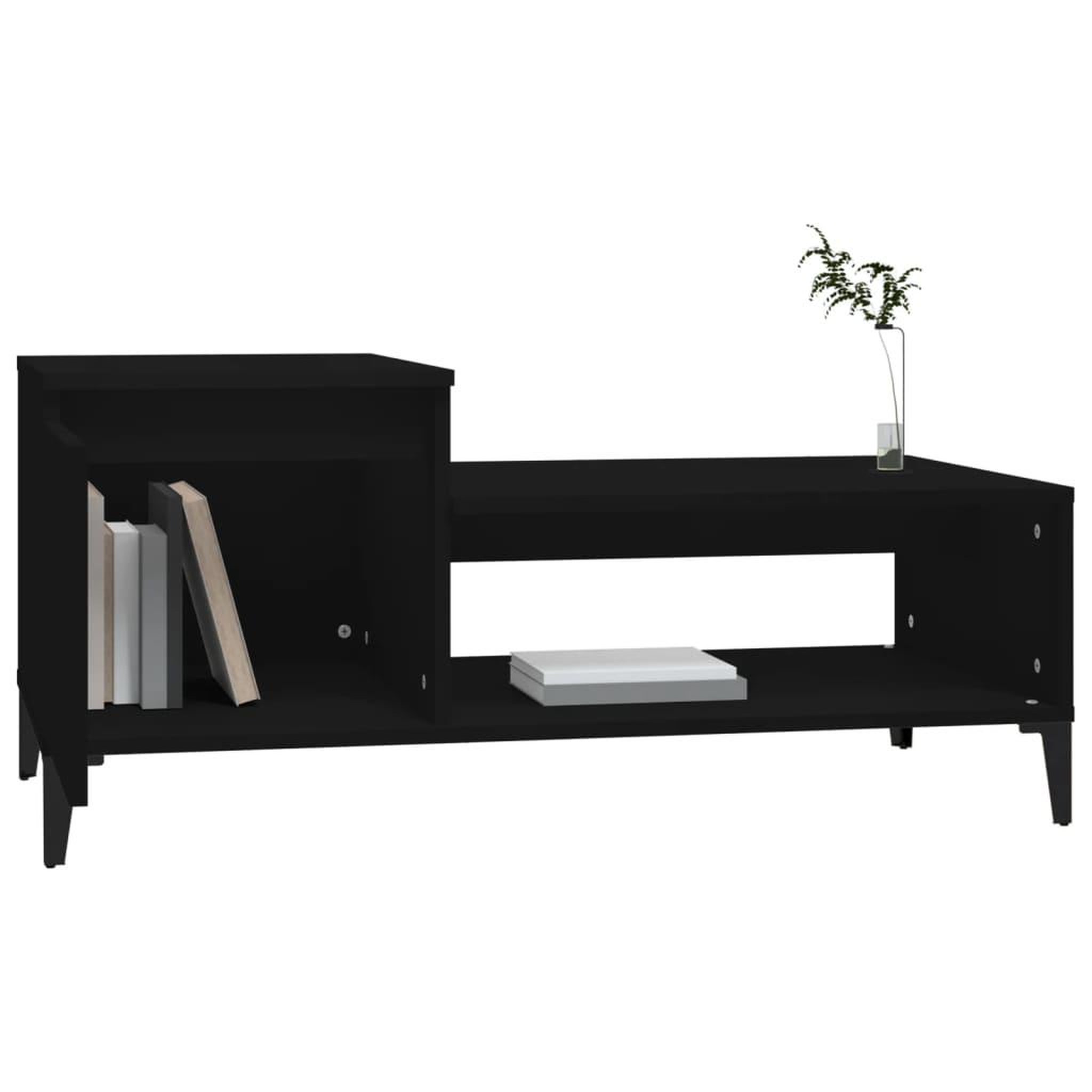 Voir la diapositive 4 : VIDAXL Table basse Noir 100x50x45 cm Bois d'ingenierie