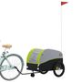 Voir la diapositive 3 : VIDAXL Remorque de vélo noir et vert 45 kg fer