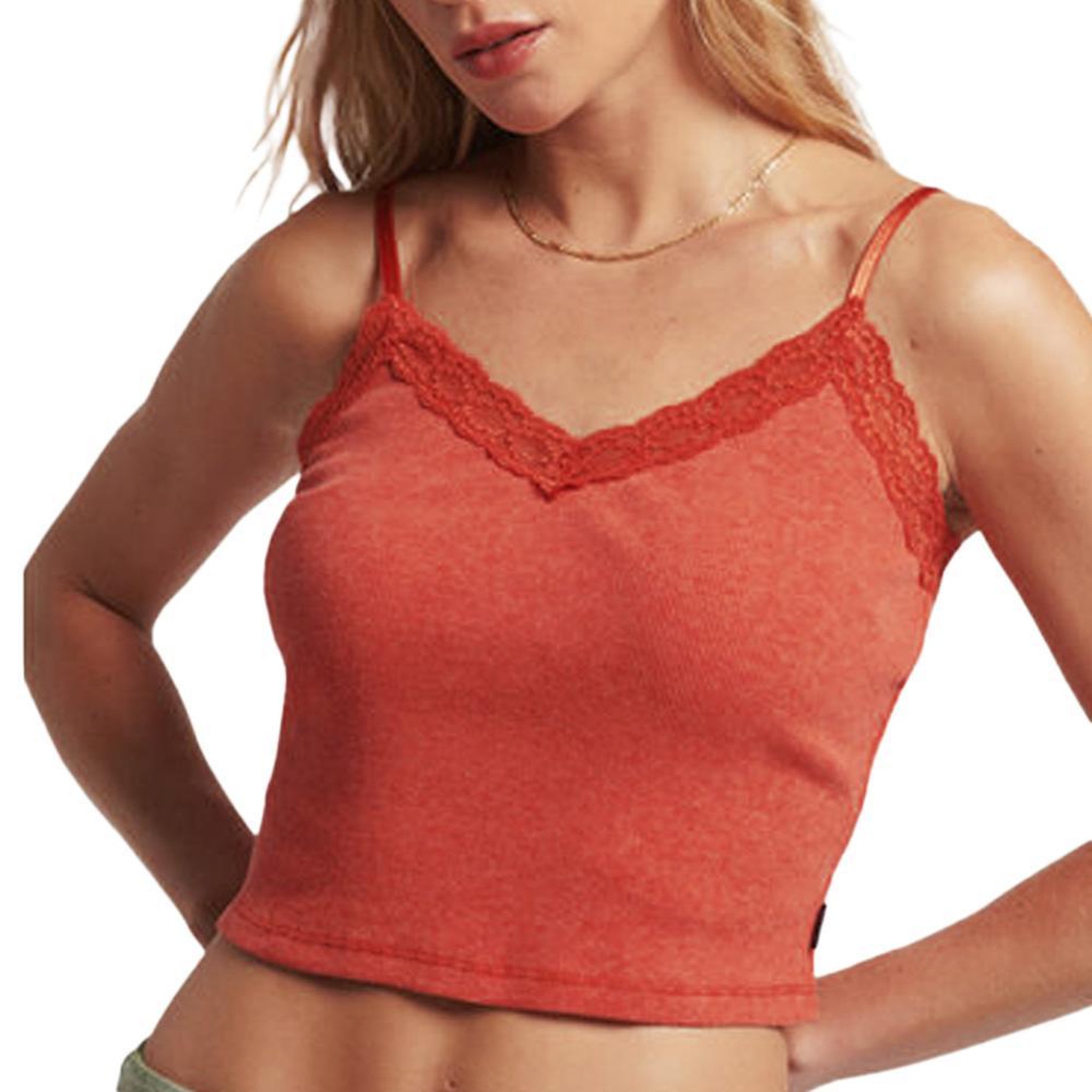 SUPERDRY Top  Femme Superdry Vintage Lace Cami. Coloris disponibles : Orange
