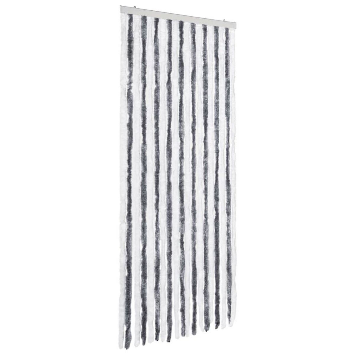 VIDAXL Moustiquaire Gris et blanc 56x200 cm Chenille