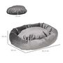 Voir la diapositive 3 : PAWHUT PawHut Lit pour chien chat panier pour chien orthopédique rembourrage coton PP housse lavable amovible gris