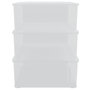 Voir la diapositive 4 : VIDAXL Boîtes de rangement en plastique 3 pcs 25 L empilables