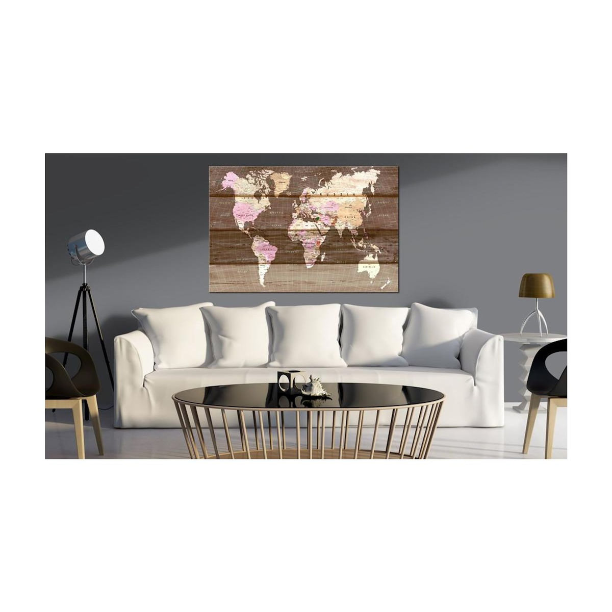 Paris Prix Tableau en Liège  Carte du Monde - Wooden World