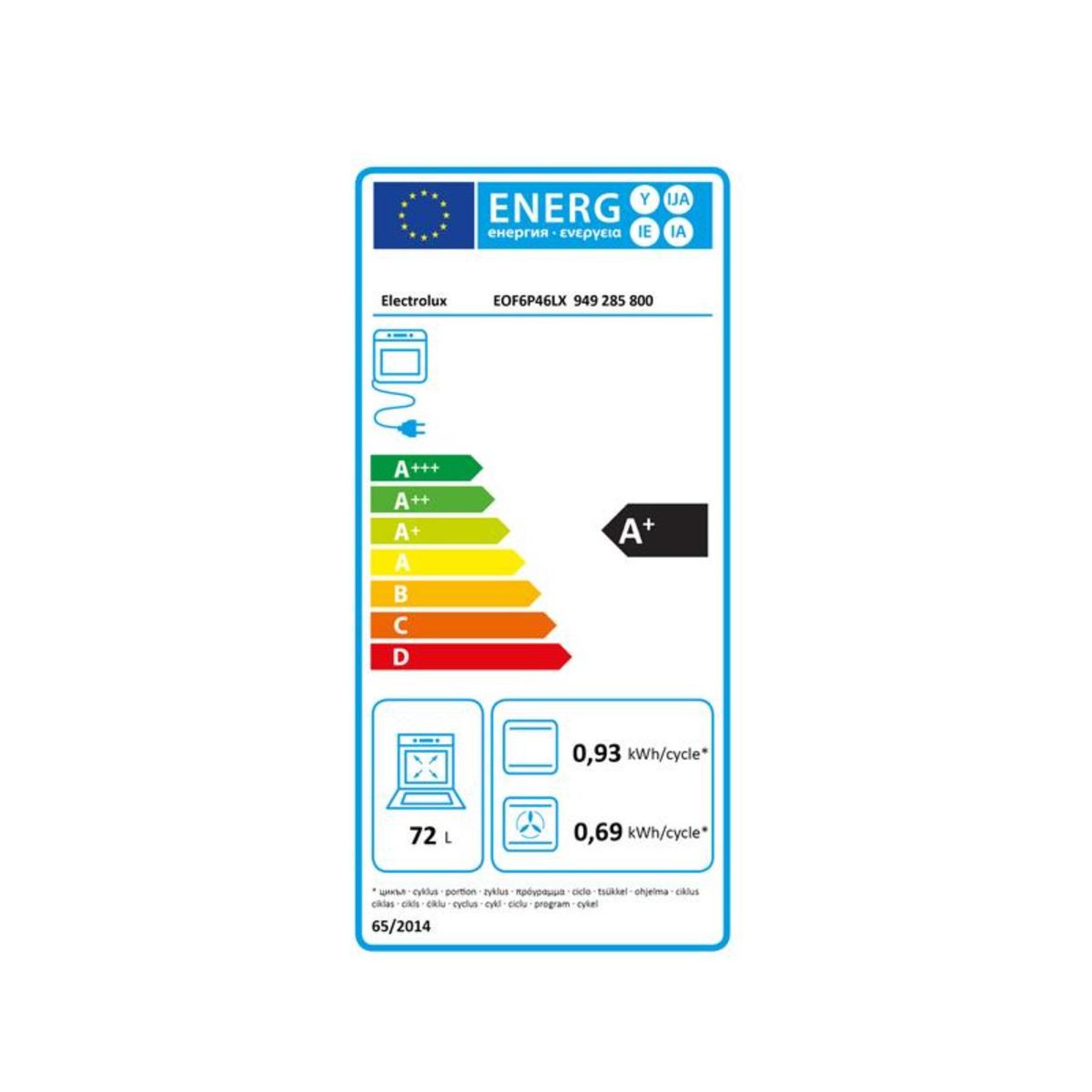 Voir la diapositive 2 : ELECTROLUX Four intégrable 72l 60cm pyrolyse inox - eof6p46lx