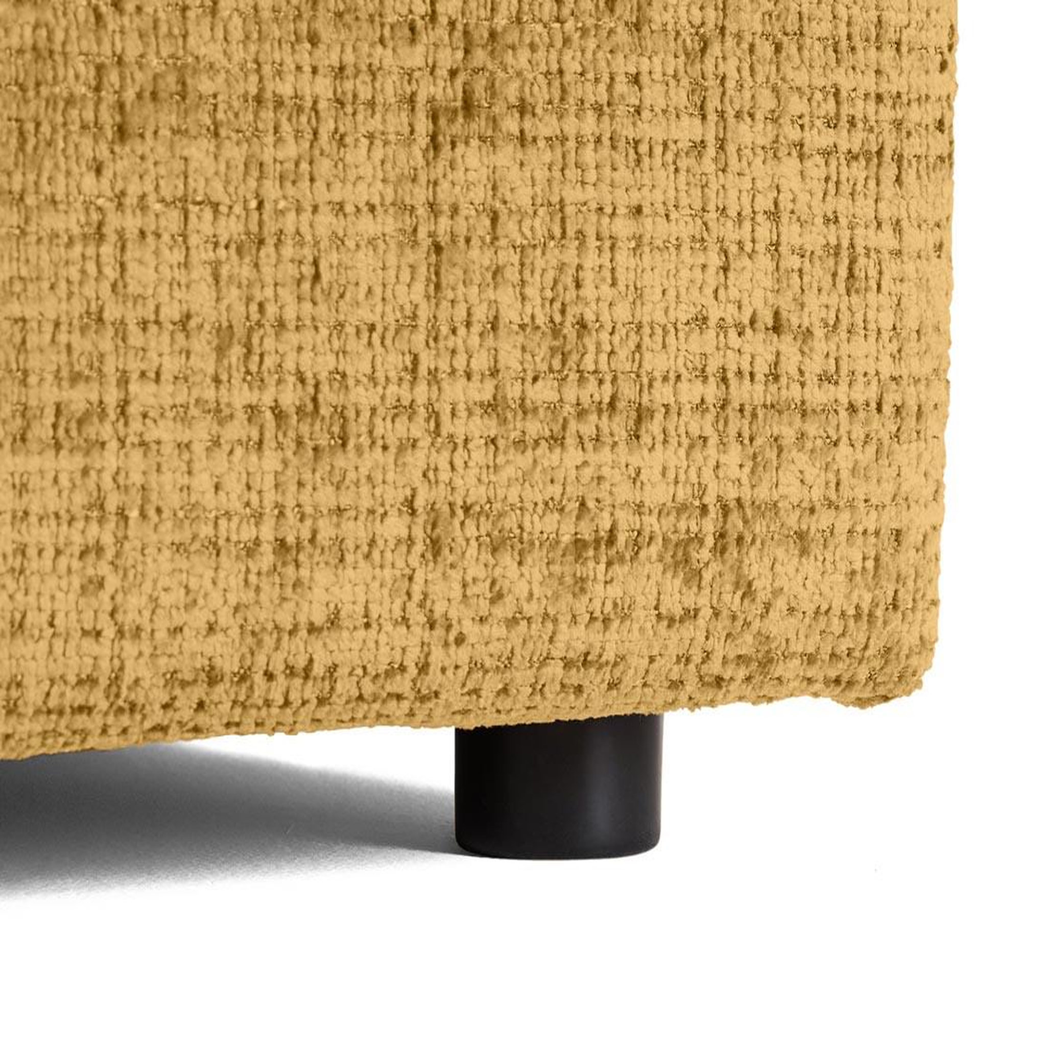 Voir la diapositive 5 : BEST MOBILIER Collins - canapé droit 4 places avec double méridienne - assise profonde - en velours texturé