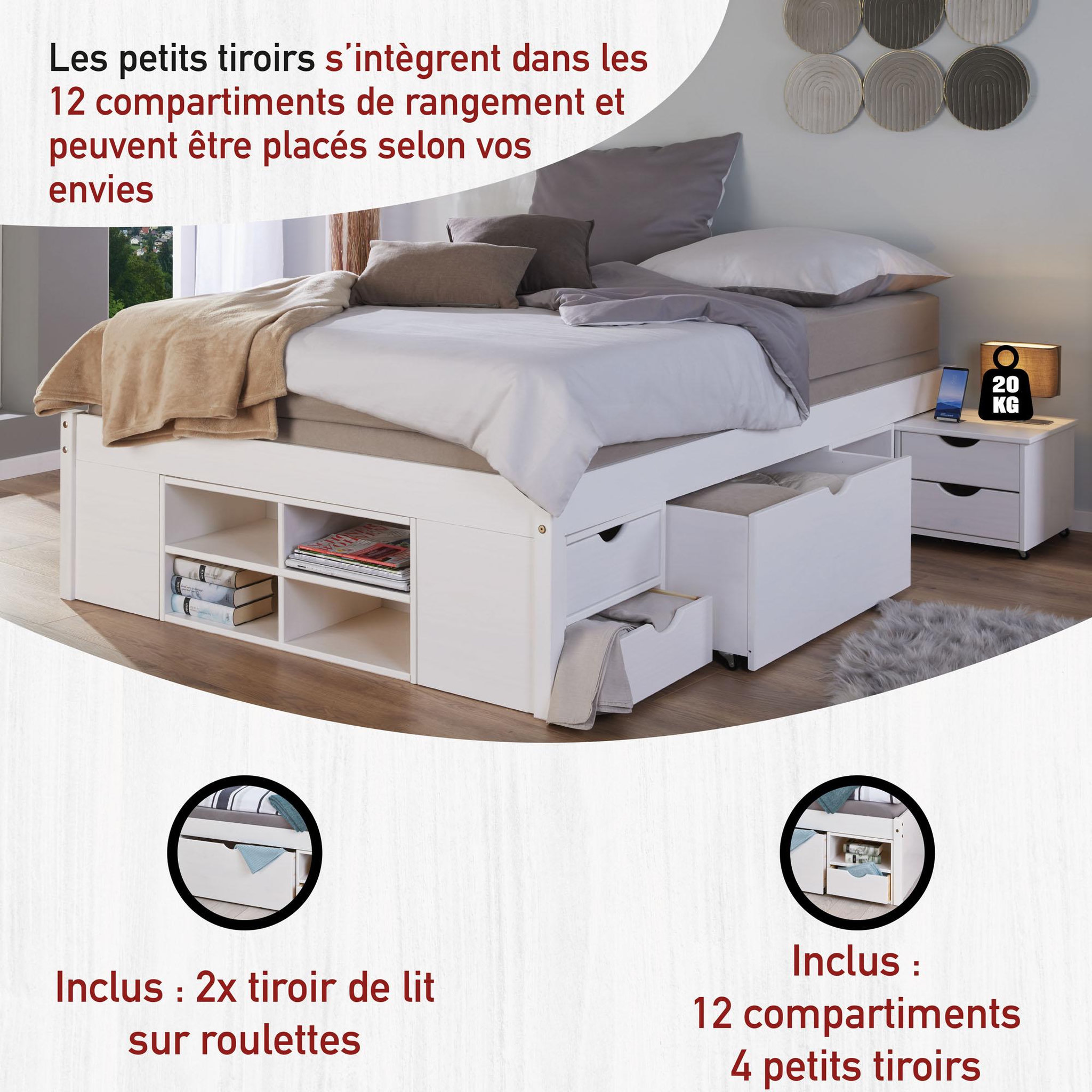 Voir la diapositive 4 : INTERLINK Lit fonctionnel CLAAS 140x200