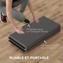 Voir la diapositive 4 : HOMCOM Tapis de gym yoga fitness pliable - poignée - revêtement synthétique - gris
