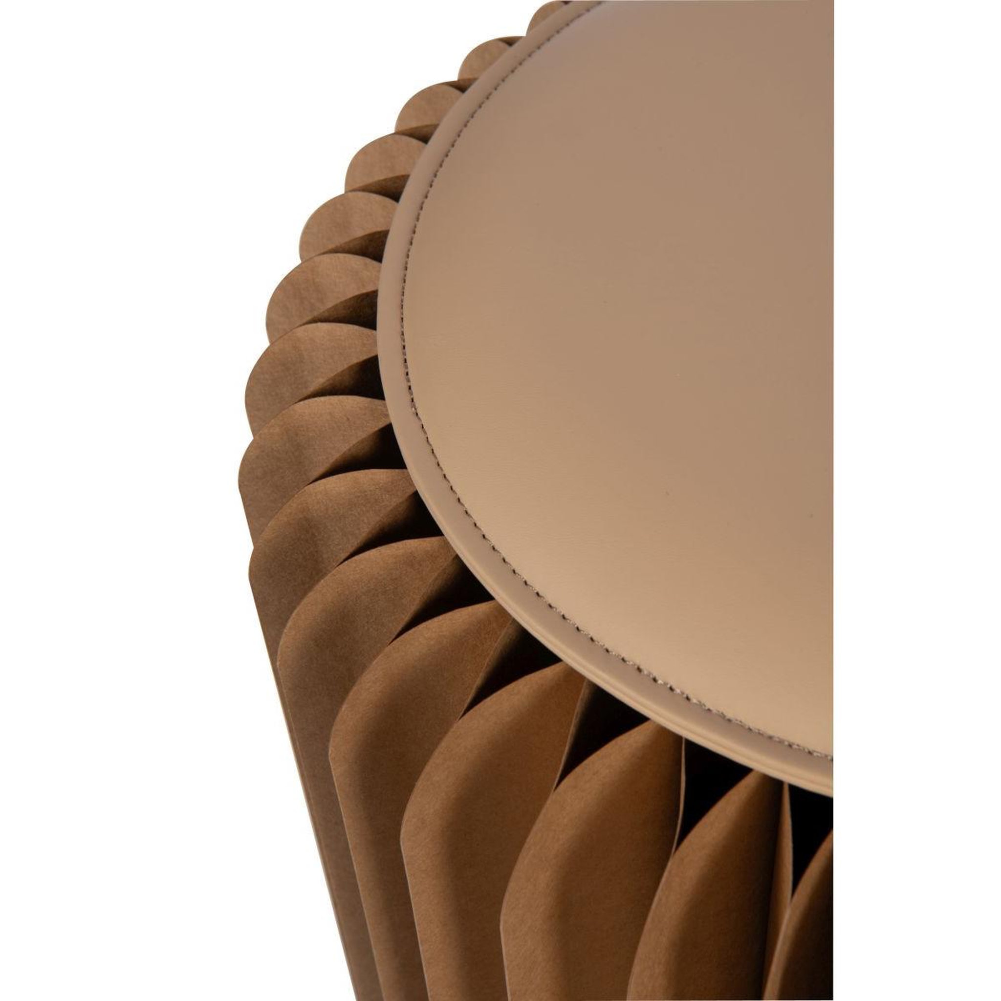 Voir la diapositive 6 : J-LINE Pouf pliable en papier  lily  42cm camel