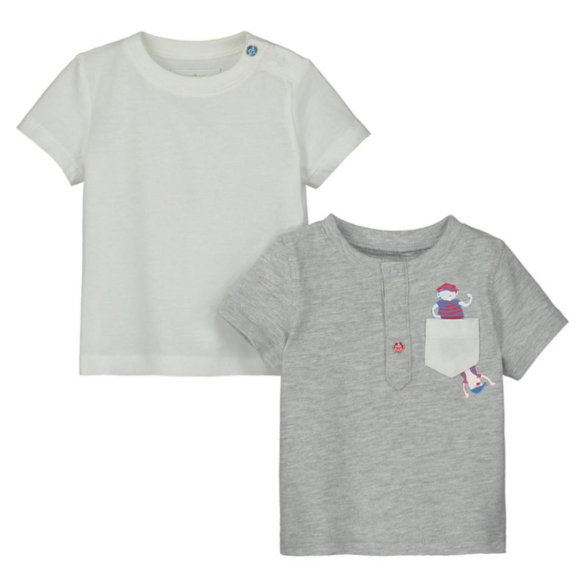 IN EXTENSO Lot de 2 T-shirts manches courtes bébé garçon