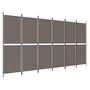 Voir la diapositive 2 : VIDAXL Cloison de separation 6 panneaux Anthracite 300x180 cm Tissu