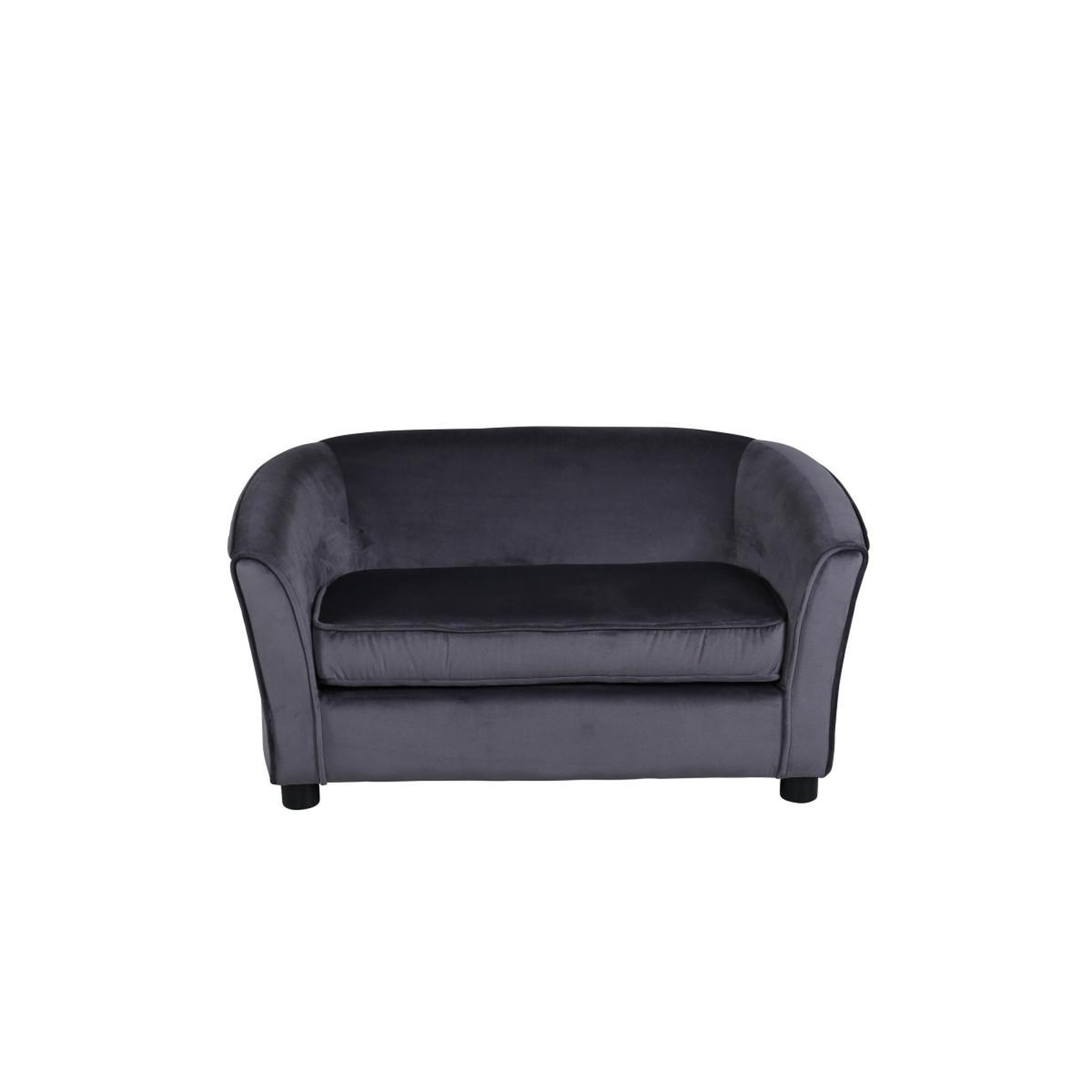 Voir la diapositive 2 : Paris Prix Canapé enfant en velours  moon  90cm gris