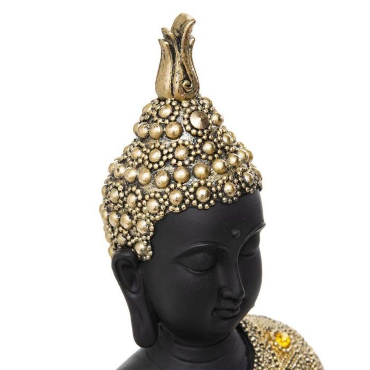 ATMOSPHERA Bouddha Déco  Assis  34cm Or & Noir