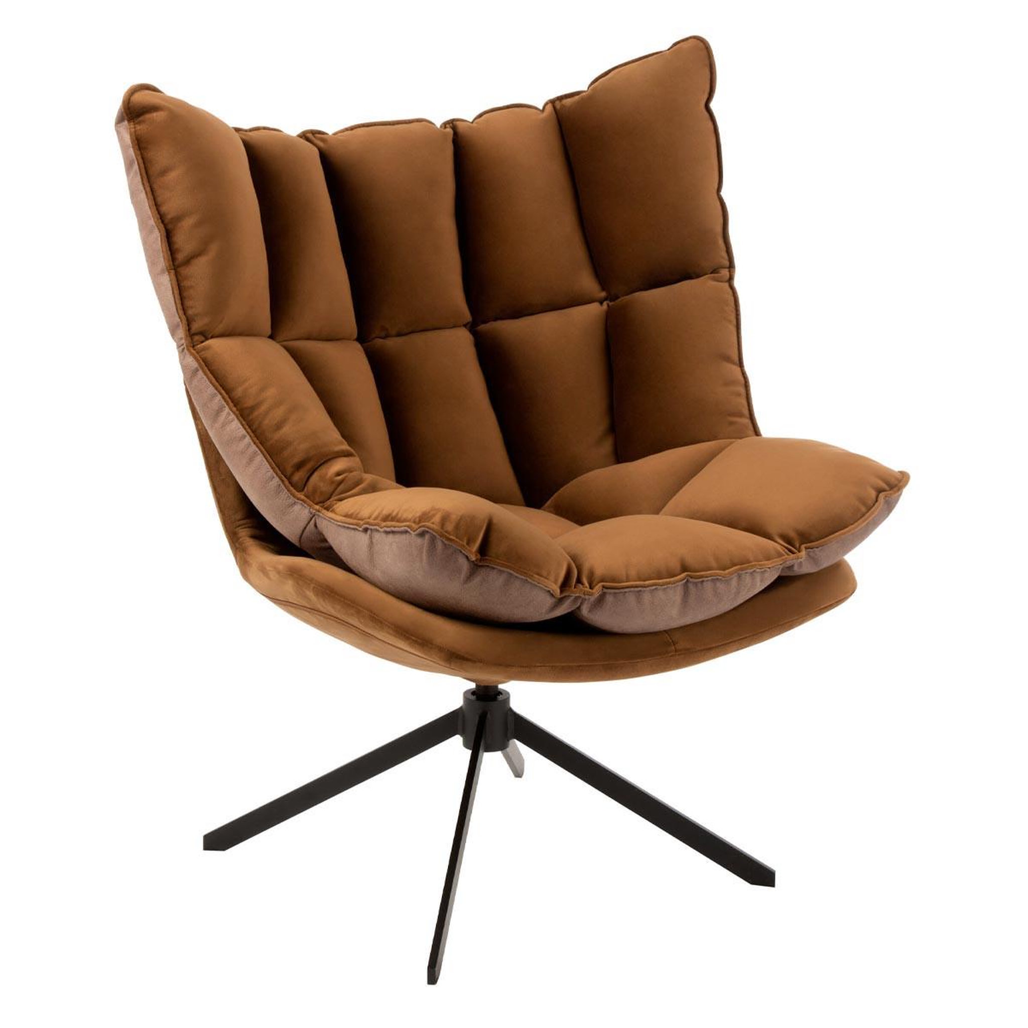 J-LINE Fauteuil design avec coussin  relax  92cm marron