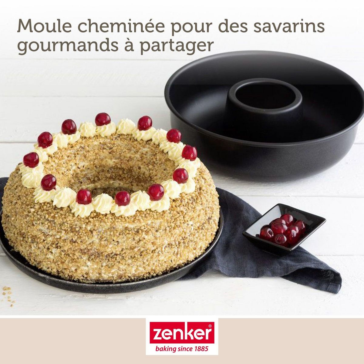ZENKER Set de moule à cakes 30,5 x 11,5 cm et moule à savarins 28 cm Zenker Black Metallic