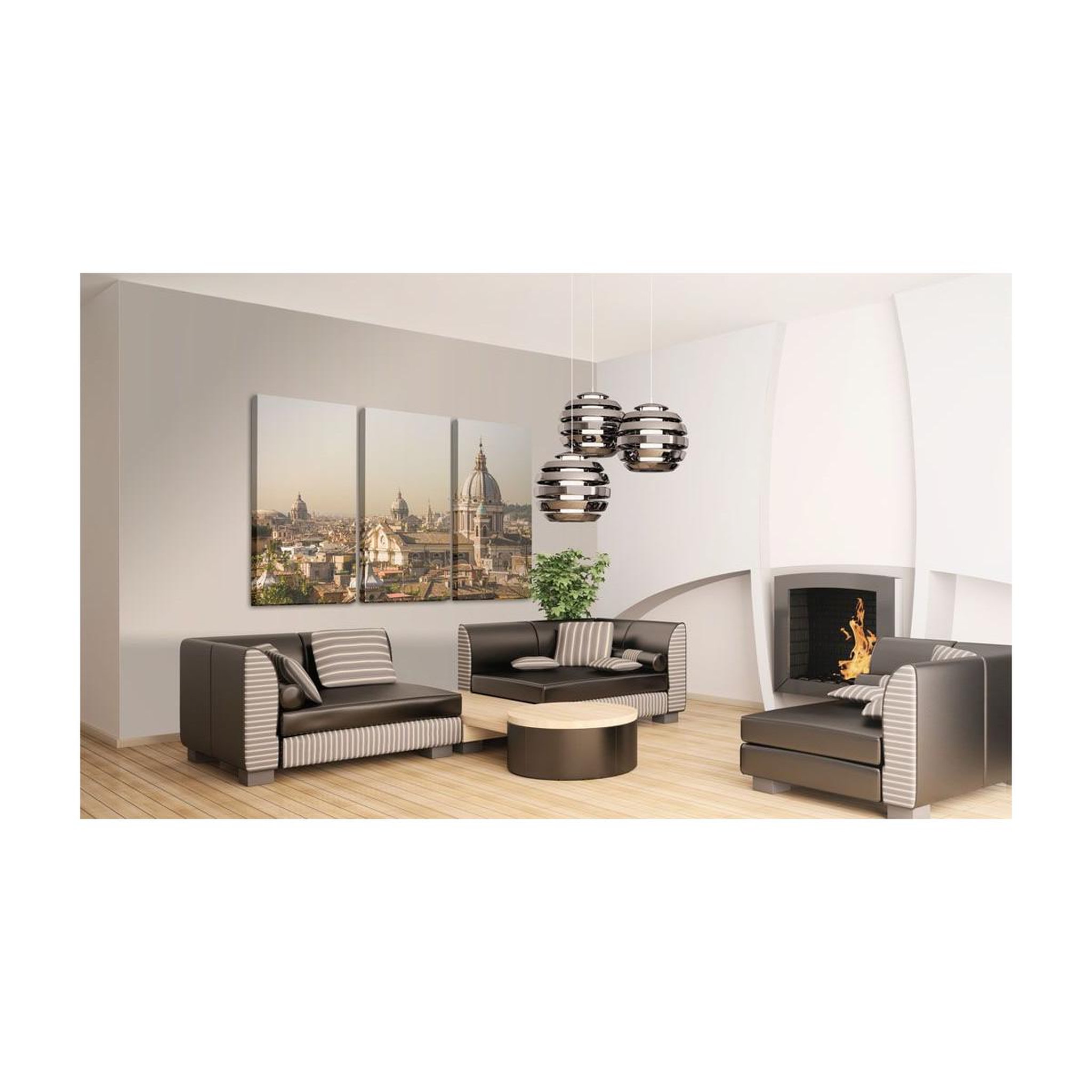 Voir la diapositive 2 : Paris Prix Tableau  au dessus des toits de la ville eternelle  40x60cm