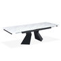 Voir la diapositive 3 : Paris Prix Table à Manger Extensible  Lynda  180-260cm Blanc & Noir