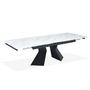 Voir la diapositive 3 : Paris Prix Table à Manger Extensible  Lynda  180-260cm Blanc & Noir
