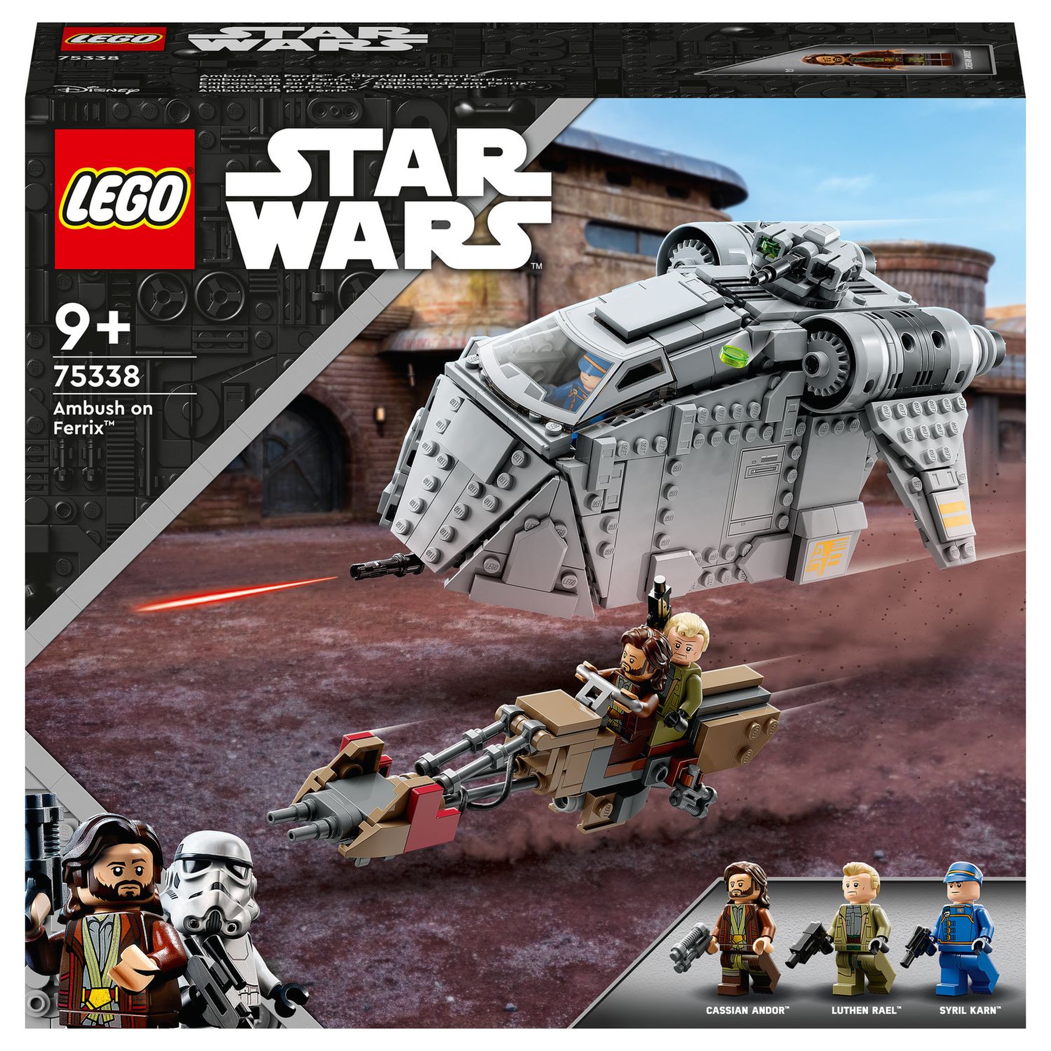 Voir la diapositive 1 : LEGO Star Wars 75338 Embuscade du Ferrix, Construction avec Speeder, Jouet avec 3 Minifigurines de Personnages, et Figurine Cassian Andor, Série Andor