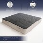 Voir la diapositive 3 : THE WHITE STONE Matelas 80x190 cm en Mémoire de Forme 9 Zones | Hauteur 18 cm | Orthopédique, Respirant & Hypoallergénique | Revêtement Anti-acariens & Antibactérien