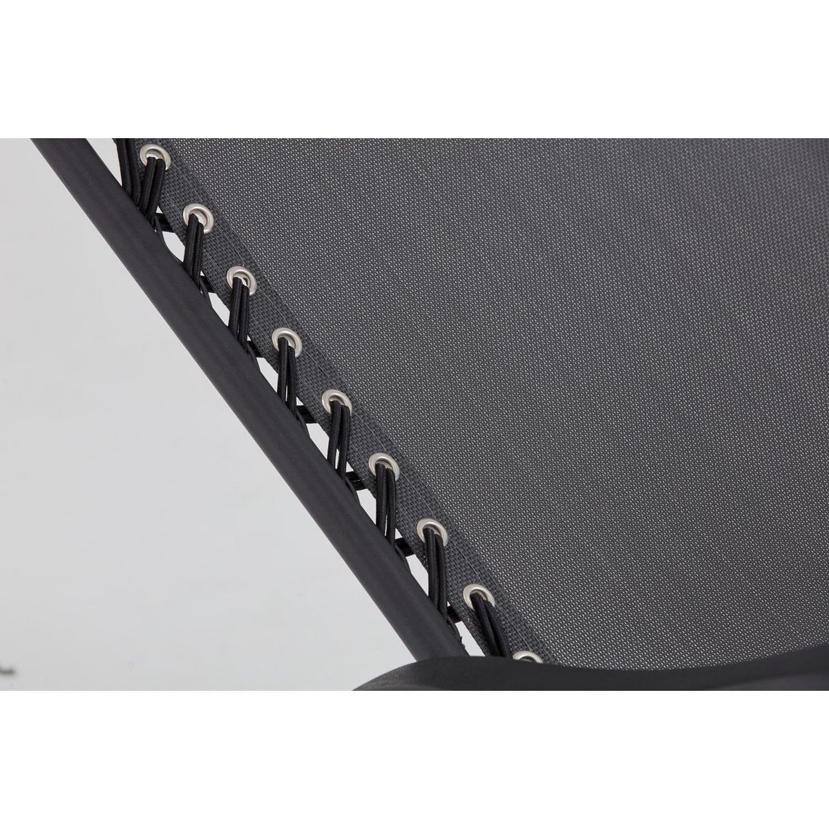 CONCEPT USINE Lot de 2 transats inclinables noir et gris foncé MANIHI