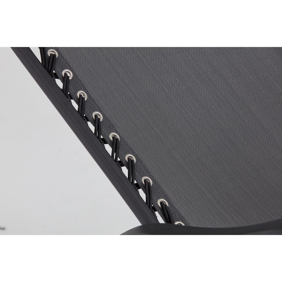 CONCEPT USINE Lot de 2 transats inclinables noir et gris foncé MANIHI