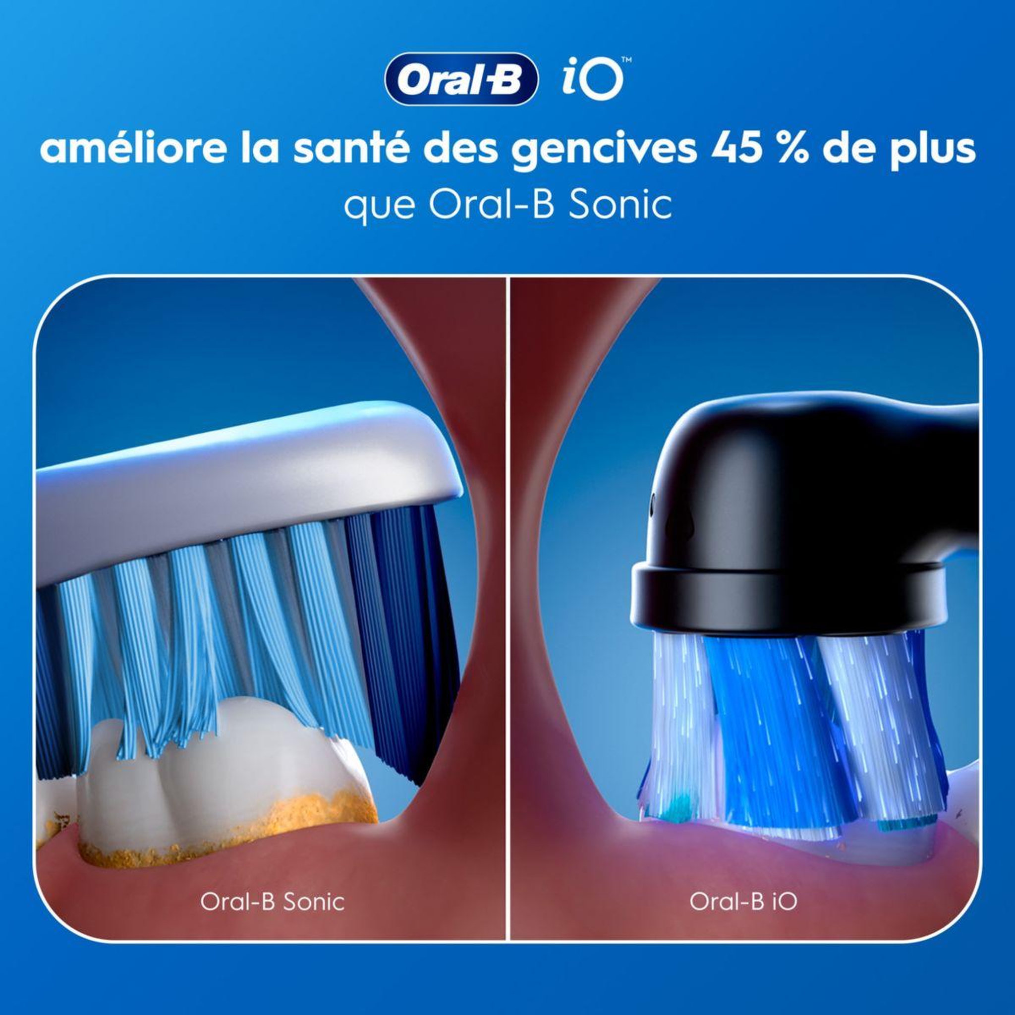 Voir la diapositive 5 : ORAL B Brosse à dents électrique io2 marine blue deep clean + travel case