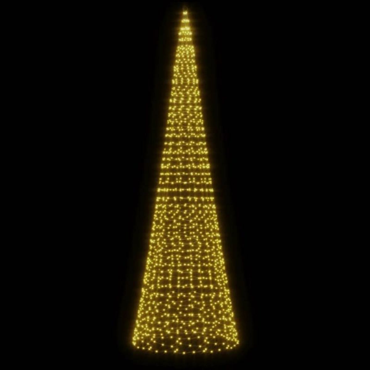 VIDAXL Arbre de Noël lumineux sur mât de drapeau 1534 LED blanc 500 cm