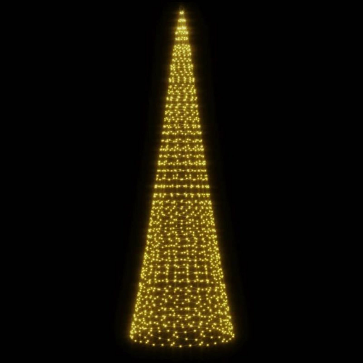 VIDAXL Arbre de Noël lumineux sur mât de drapeau 1534 LED blanc 500 cm