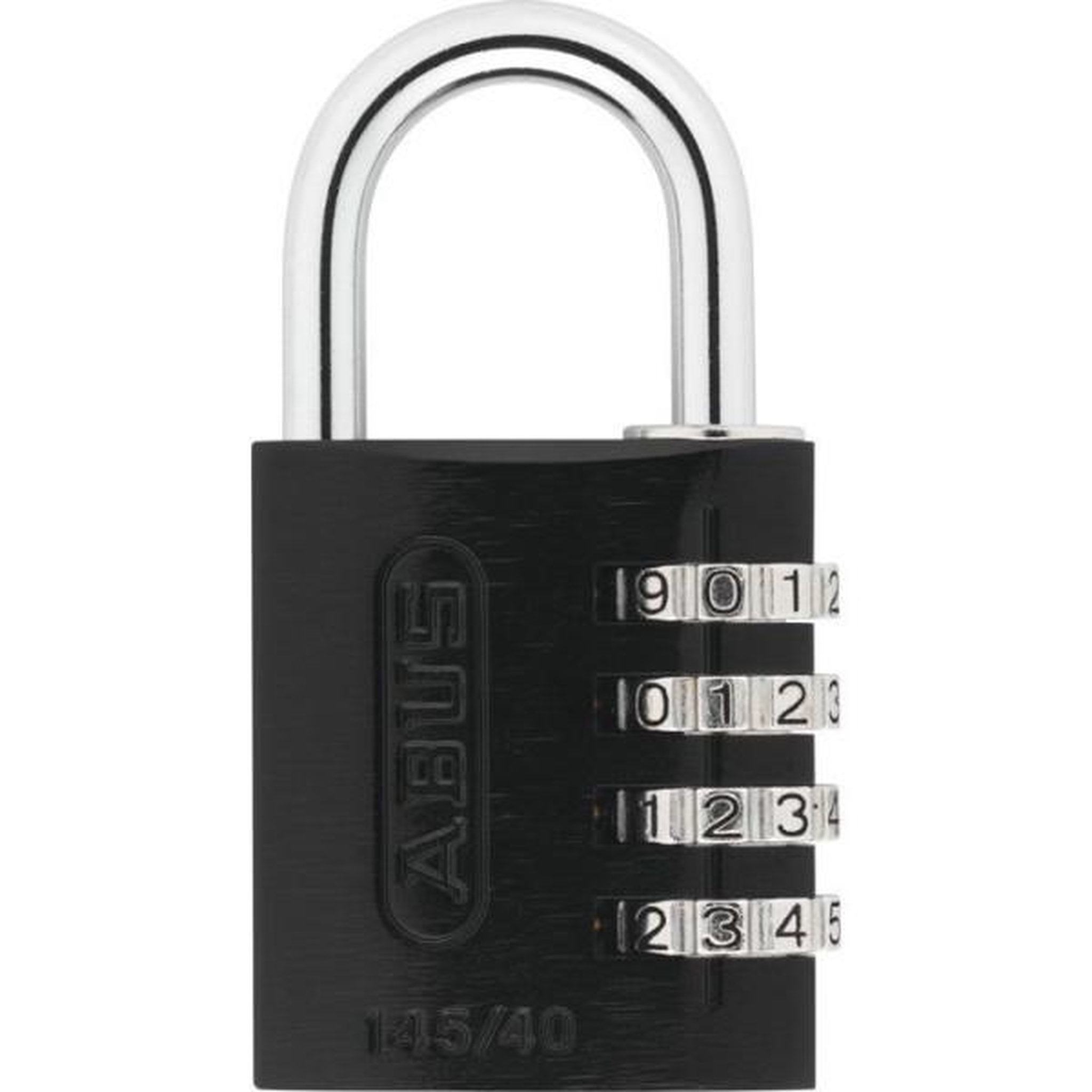 Voir la diapositive 1 : ABUS Cadenas a combinaison - ABUS - 145/40 - 4 chiffres - Aluminium noir - Protection renforcée