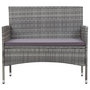Voir la diapositive 3 : VIDAXL Salon de jardin 4 pcs avec coussins resine tressee gris