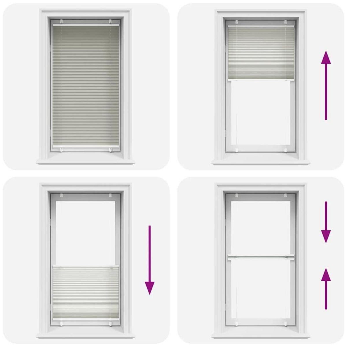 VIDAXL Store plisse gris clair 70x100 cm largeur du tissu 69,4 cm