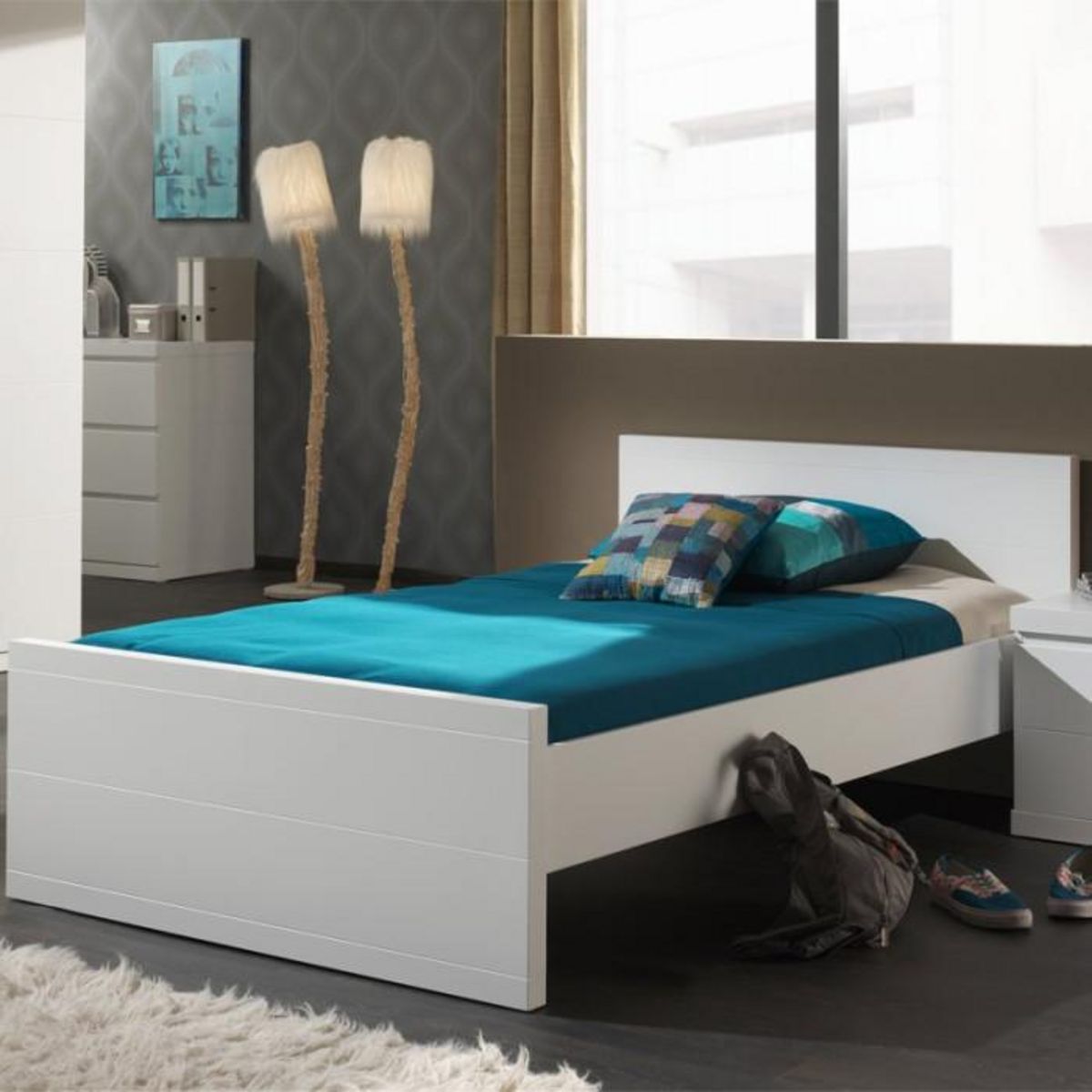 Paris Prix Lit Enfant  Lara  120x200cm Blanc