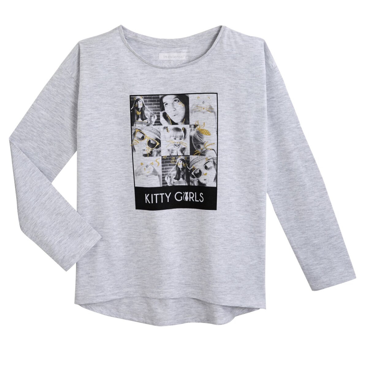 IN EXTENSO Tee-shirt Manches longues imprimé Kitty Girl Fille