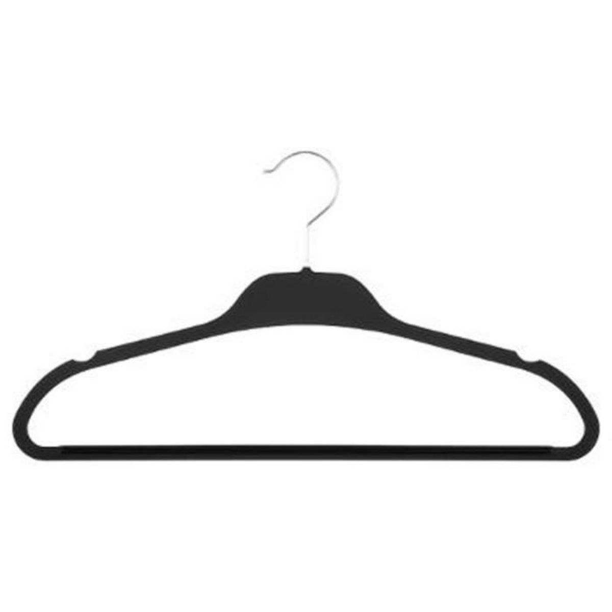 FIVE Lot de 5 Cintres  Anti-Dérapant  45cm Noir