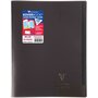 CLAIREFONTAINE Cahier piqué polypro Koverbook 24x32cm 96 pages grands carreaux Seyes noir transparent
