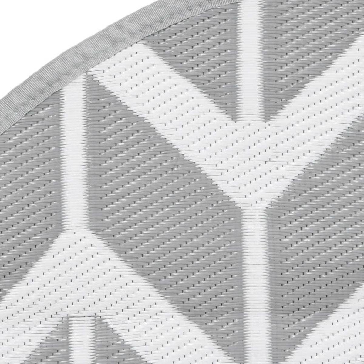 VIDAXL Tapis d'exterieur ARAKIL gris Ø120 cm PP