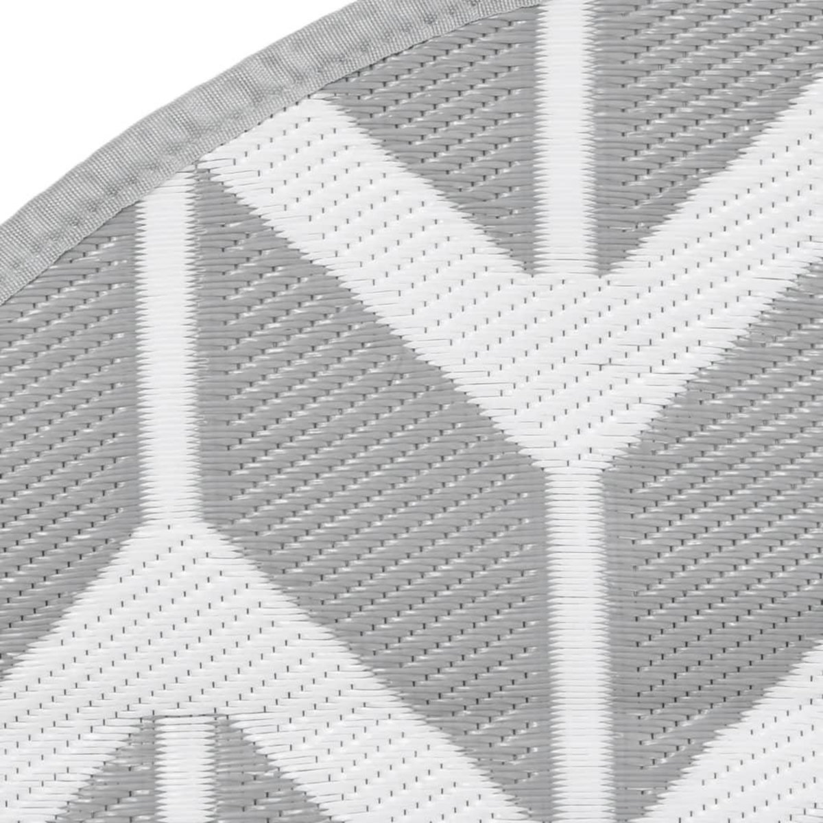 VIDAXL Tapis d'exterieur ARAKIL gris Ø120 cm PP