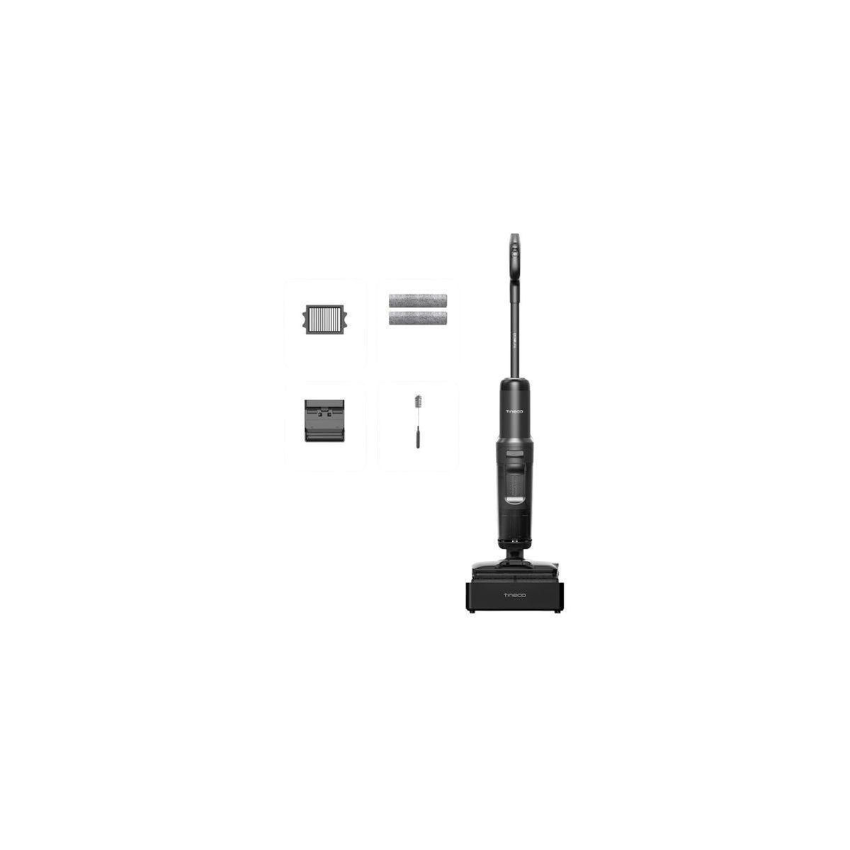 TINECO Aspirateur laveur Floor One S7 Steam inclinable à plat avec fonction vapeur