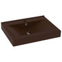 Voir la diapositive 2 : VIDAXL Lavabo avec trou de robinet Marron fonce mat 60x46 cm Ceramique