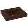 Voir la diapositive 2 : VIDAXL Lavabo avec trou de robinet Marron fonce mat 60x46 cm Ceramique