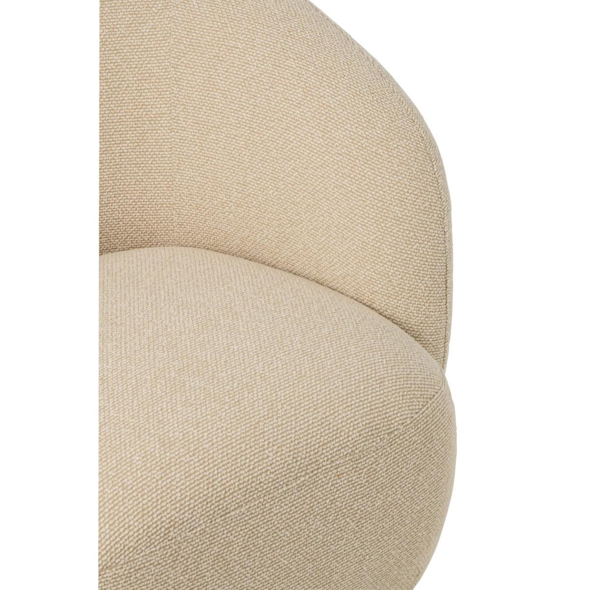 Voir la diapositive 5 : J-LINE Fauteuil pivotant design  margo  93cm écru