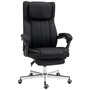 Voir la diapositive 1 : VINSETTO Fauteuil de bureau manager grand confort repose-pied dossier inclinable accoudoirs tétière rembourrés tissu noir