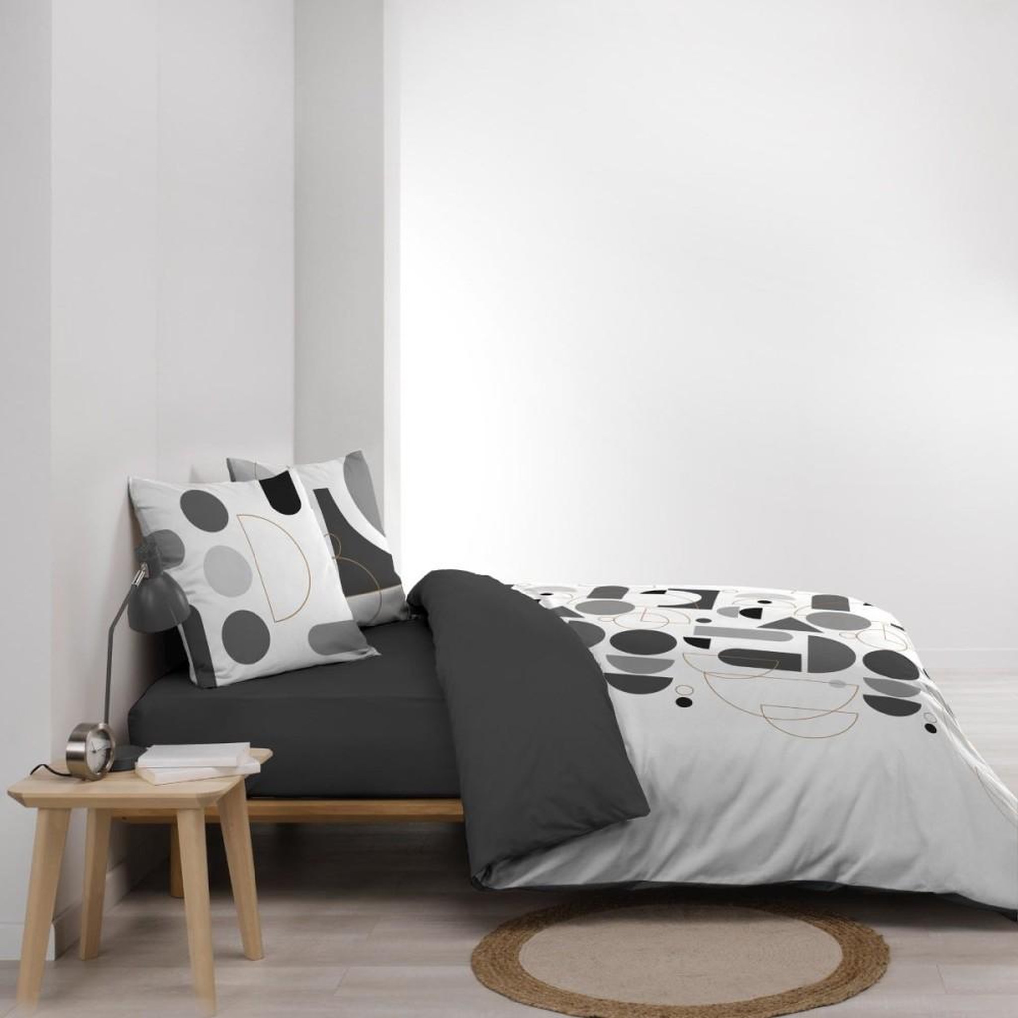 Voir la diapositive 4 : Douceur d'Intérieur Housse de couette 260x240 + 2 taies CHILIPOP 100% coton