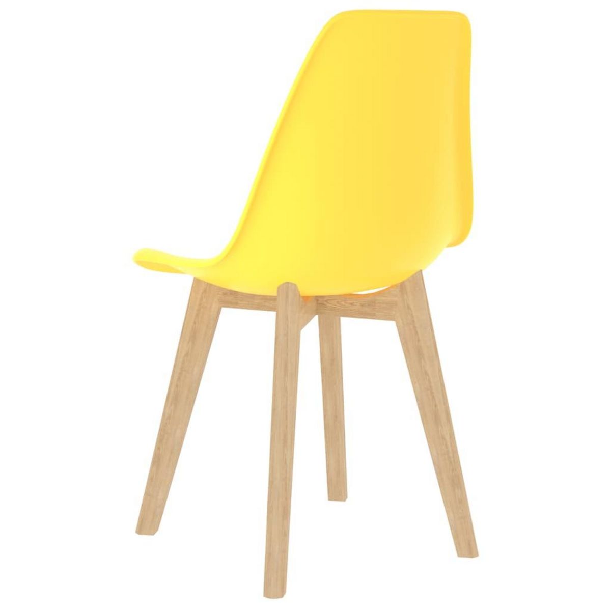VIDAXL Chaises a manger lot de 6 jaune plastique
