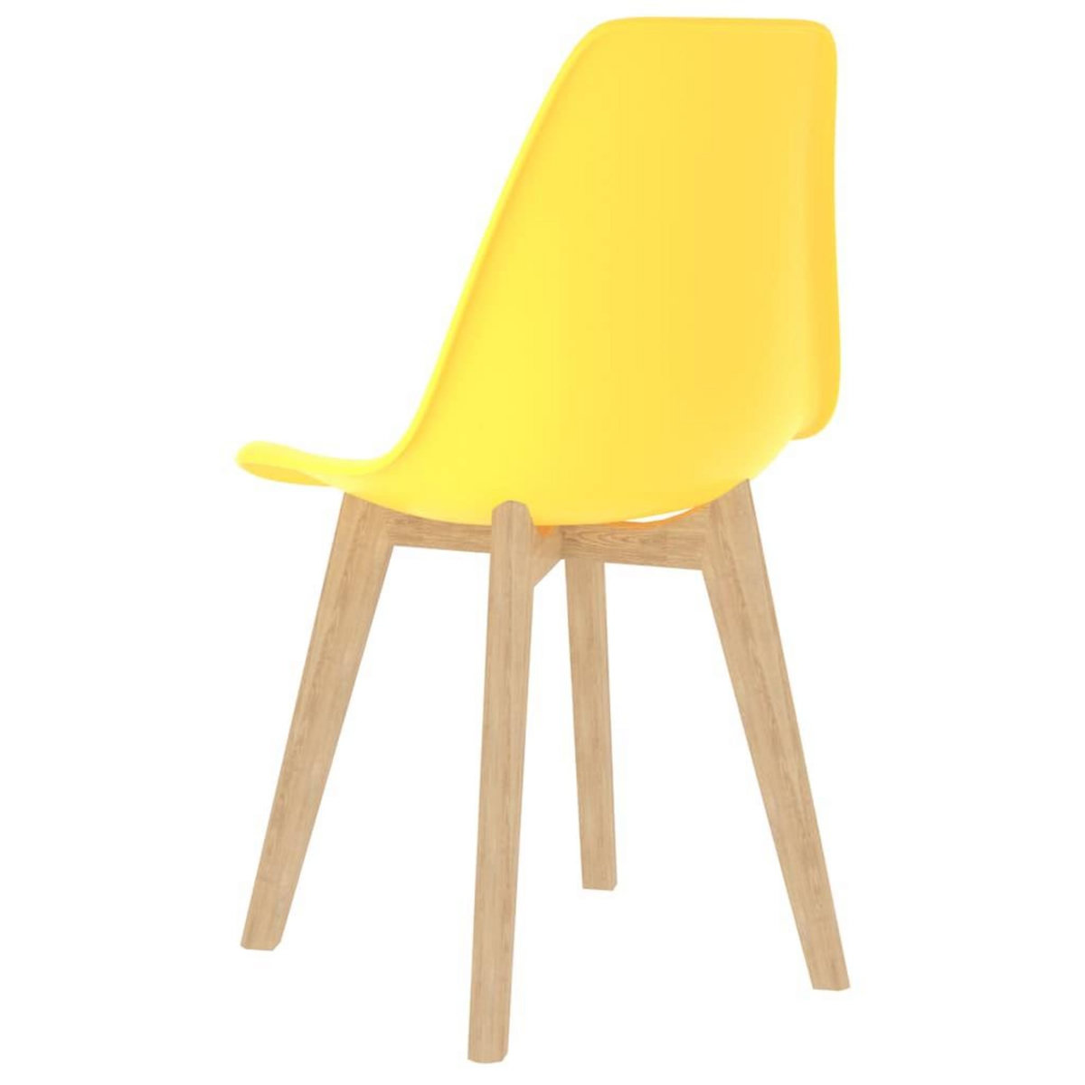 VIDAXL Chaises a manger lot de 6 jaune plastique