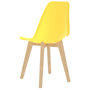 Voir la diapositive 5 : VIDAXL Chaises a manger lot de 6 jaune plastique